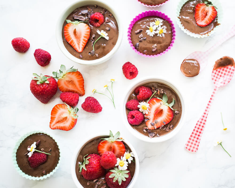 Fastest Chocolate Strawberry Pudding